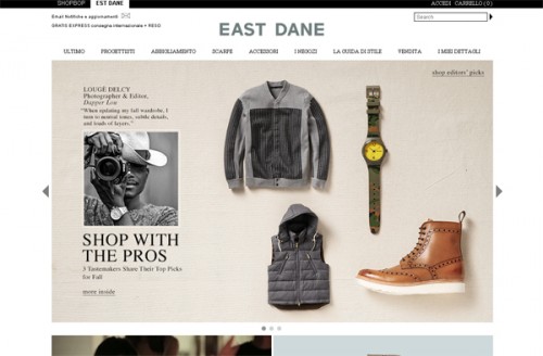 Homepage di East Dane 