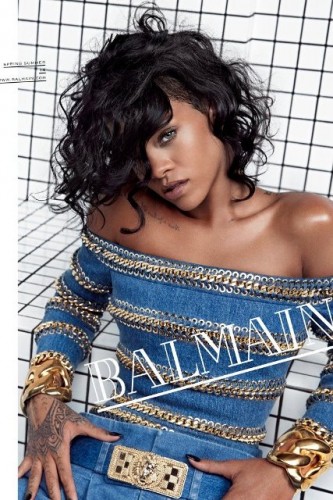 Rihanna per Balmain - Campagna P/E 2014