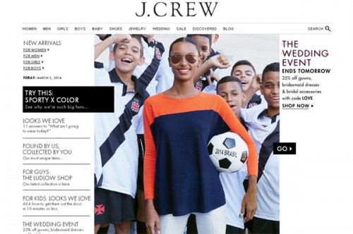 J Crew - Sito web