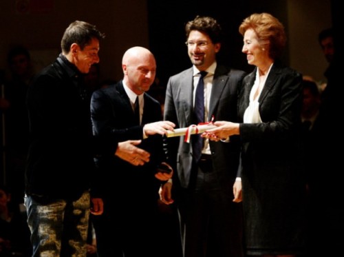 Stefano Gabbana, Domenico Dolce, Manfredi Palmeri e Letizia Moratti. Ph: Getty Images Europe
