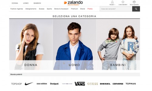 Homepage Zalando