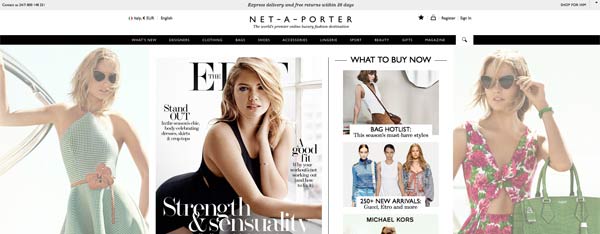 L'home page di Net-a-porter