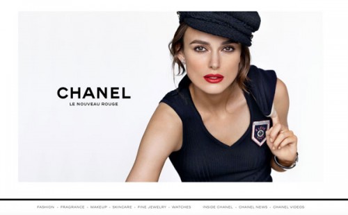 L'home page di Chanel