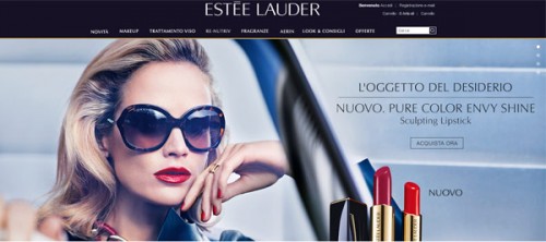 Homepage Esté Lauder