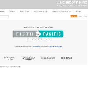 Liz Claiborne diventa Fifth & Pacific Companies