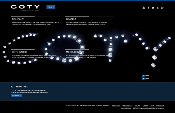 Coty - Sito web