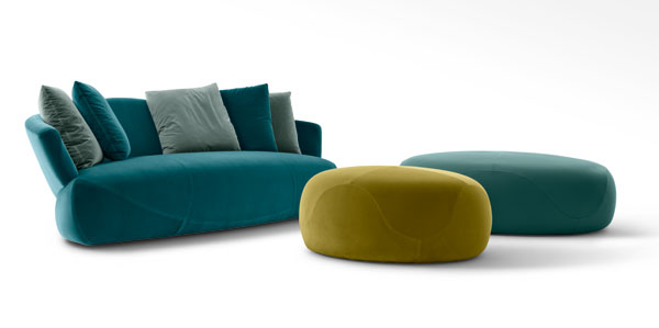 Solemydae divano e pouf, design Rossella Pugliatti