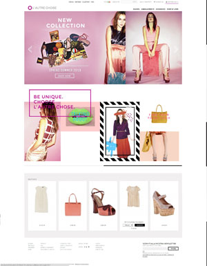 L'home page del sito L'Autre Chose