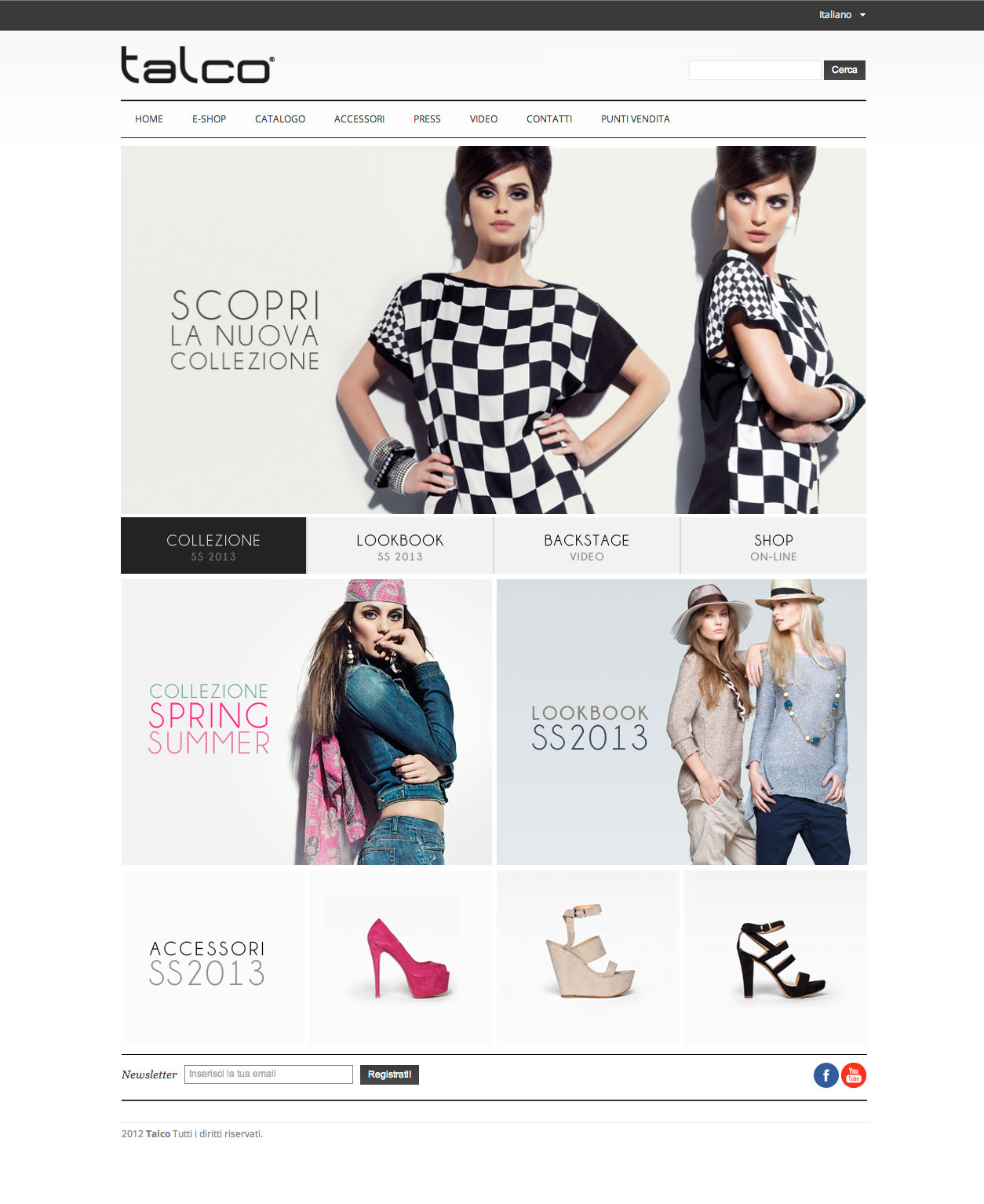 Homepage di Talco