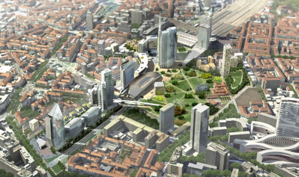 Un rendering del nuovo distretto
