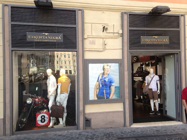Lo store Etiqueta Negra a Roma