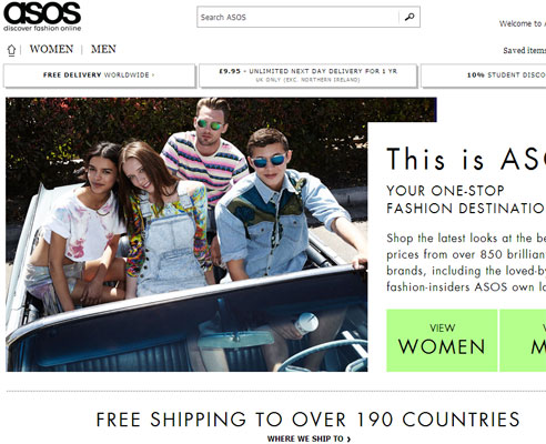 Asos prepara lo sbarco in Cina puntando sul tablet