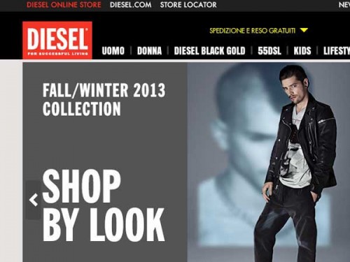 E-store Diesel per l'Italia