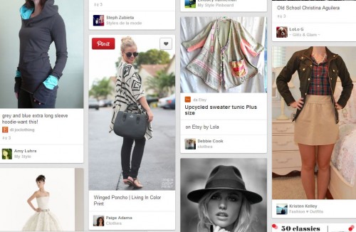 La pagina di Pinterest