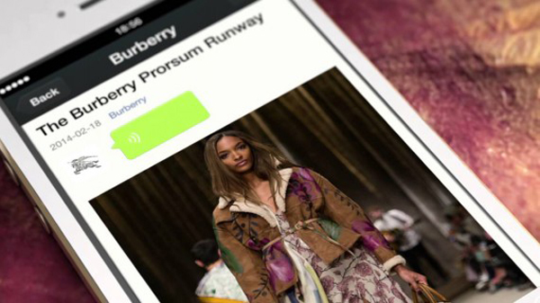 Burberry messaggia su WeChat