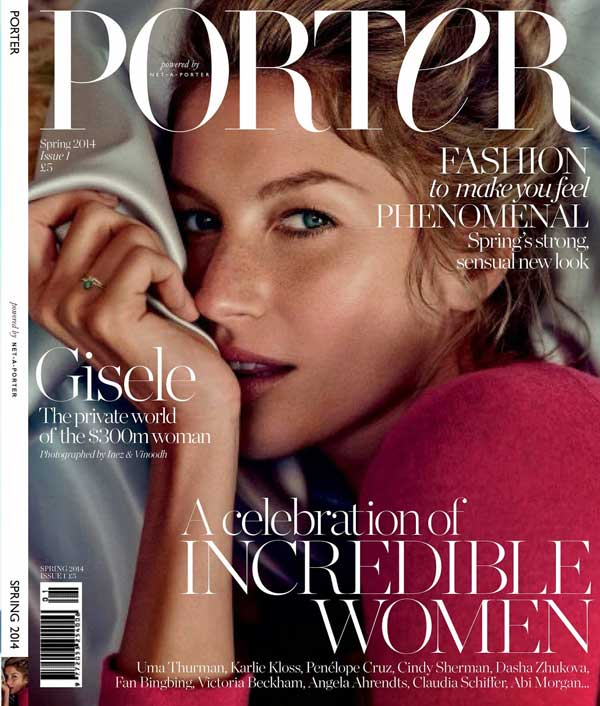 Net-a-porter, il magazine debutta con Gisele
