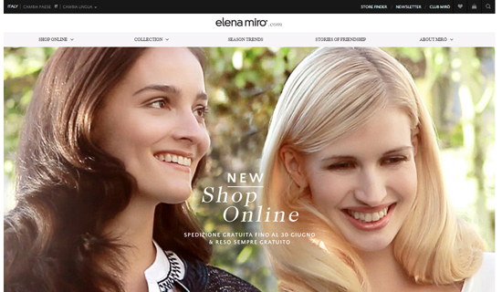 Elena Mirò debutta nello shopping online
