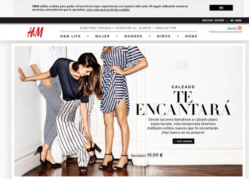 H&M - Sito web spagnolo