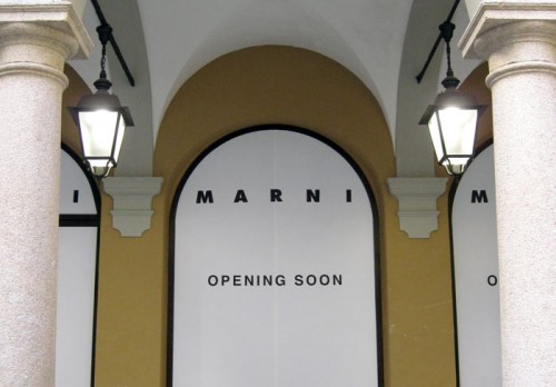 Vetrina del nuovo negozio Marni