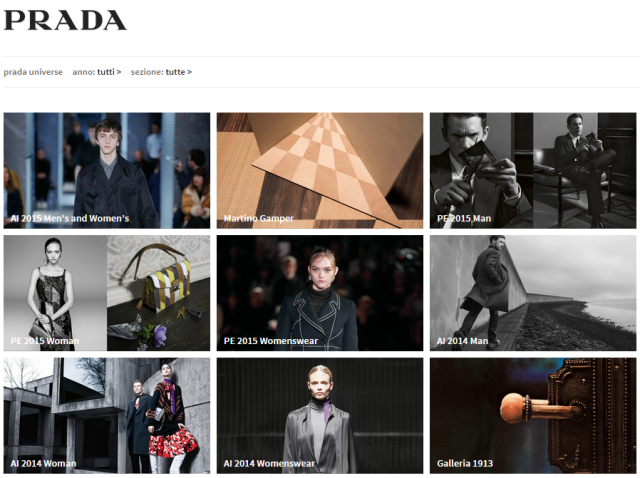 Prada apre il suo archivio online