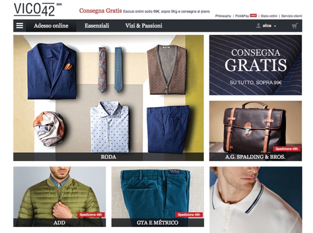 Debutta Vico42, e-commerce solo per lui