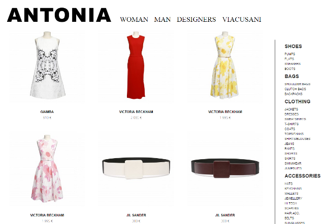 Antonia debutta nell’e-commerce