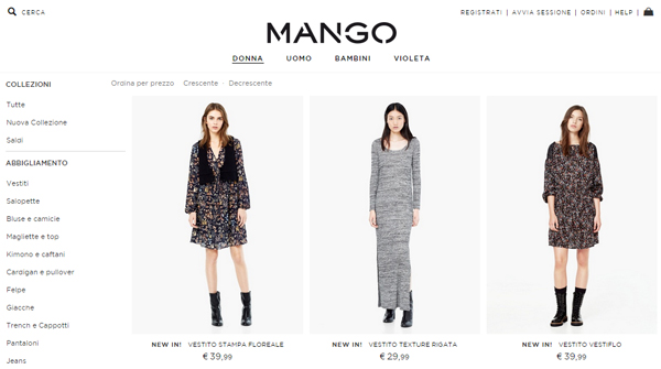 Mango, boom di vendite online