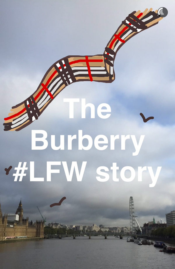 Burberry sfilerà prima su Snapchat