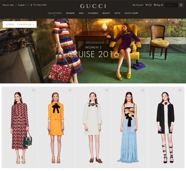 Gucci rifà il look al proprio sito