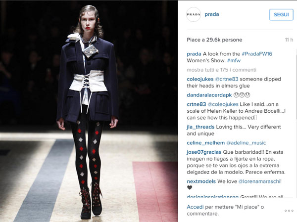 Prada, 515mila interazioni su Instagram