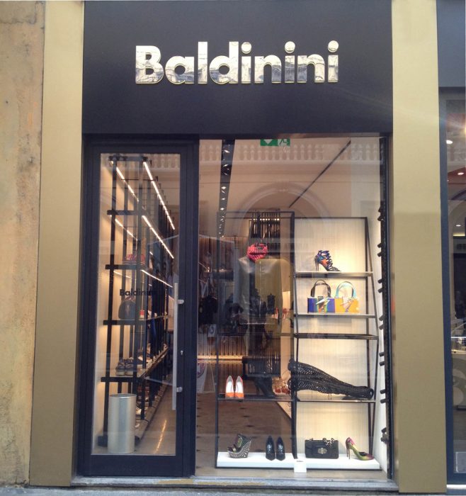 Lo store Baldinini in via Montenapoleone 25