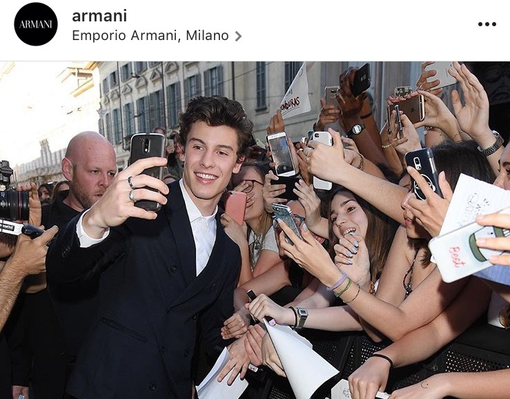 Armani spopola sui social durante la Mfw