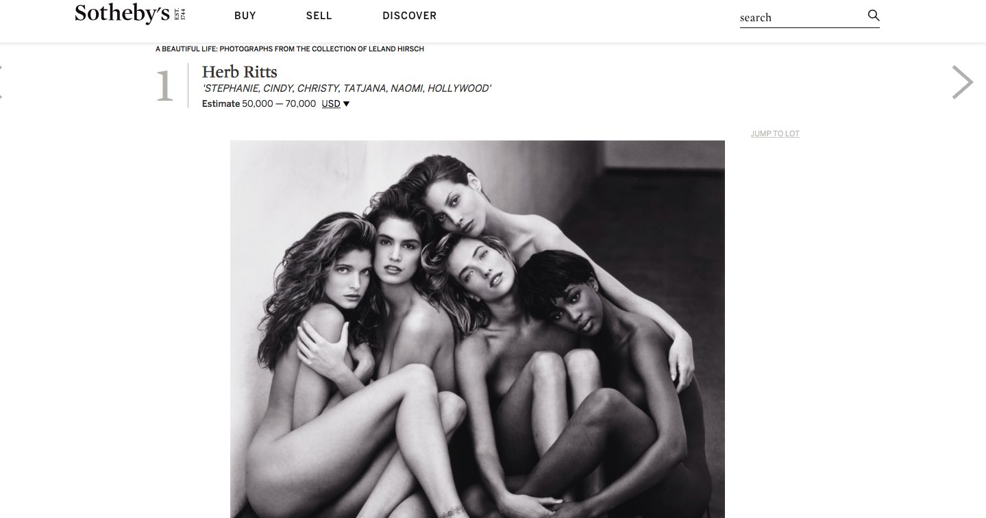 Sotheby’s, all’asta foto di moda da 500mila $