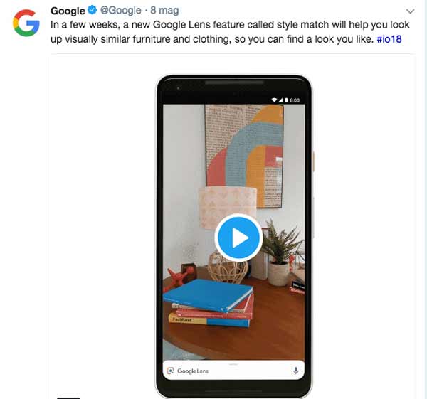 Google, ecco la ‘lente’ per lo shopping