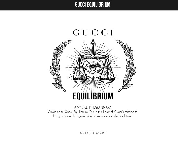 Gucci lancia Equilibrium, portale sostenibile