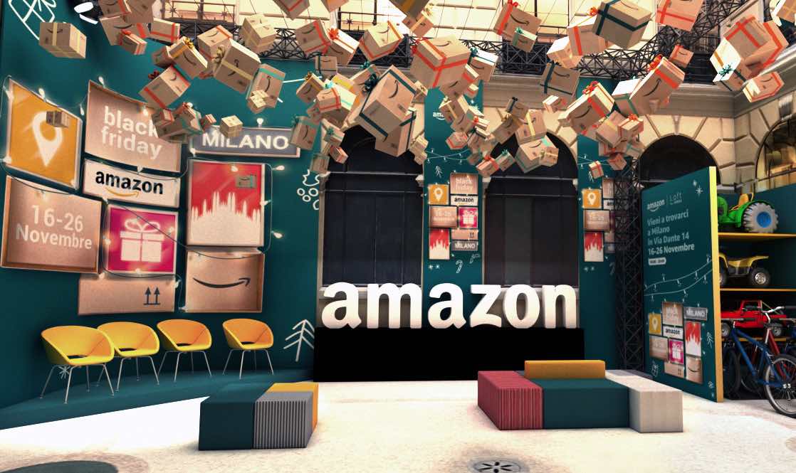 Amazon, il primo pop-up italiano è a Milano
