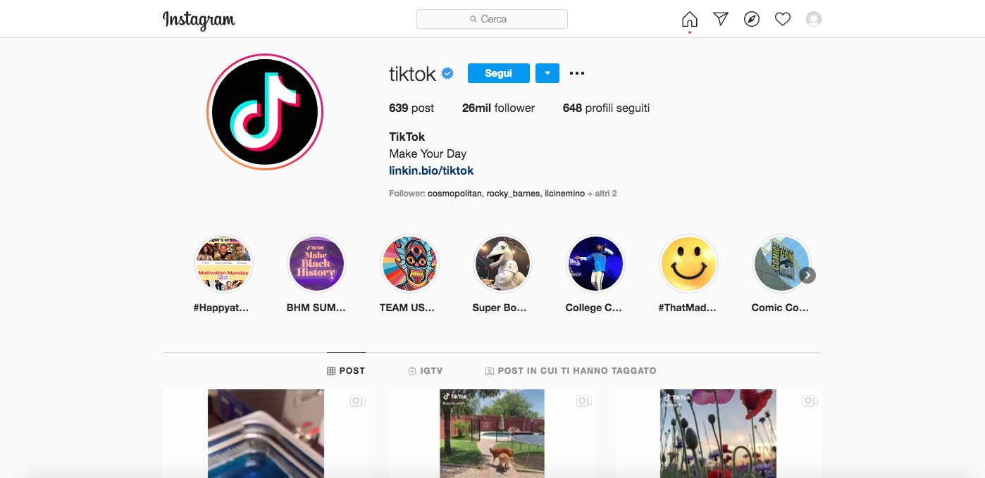 Instagram sfida TikTok con Reels
