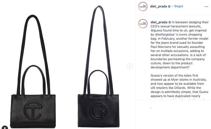 Guess costretta a ritirare imitazione borsa Telfar