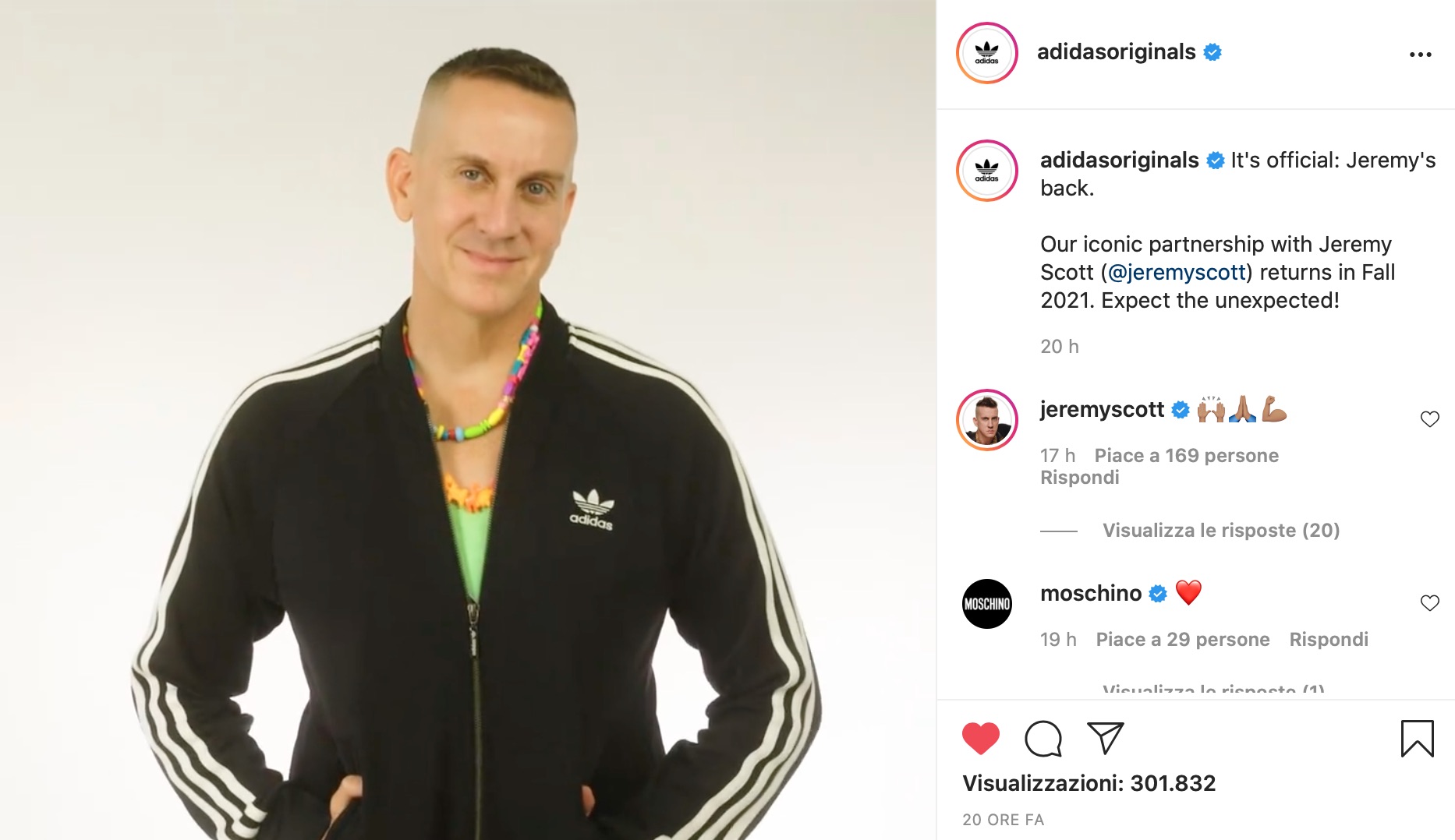 Riparte il sodalizio tra Jeremy Scott e Adidas Originals