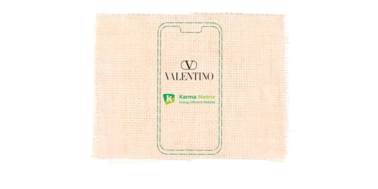 Valentino si allea con Karma Metrix per un sito web più sostenibile