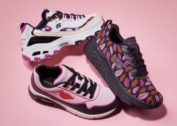 Diane von Furstenberg bacia le nuove sneakers di Skechers