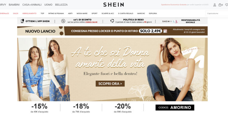 Shein, pronto round di finanziamenti da 2 miliardi $