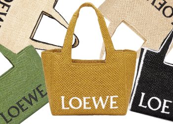 Loewe anima l’estate con la nuova Font Tote in rafia intrecciata