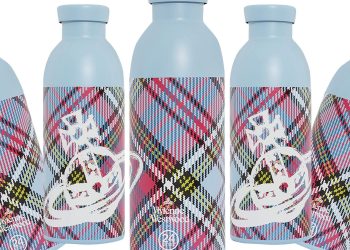 Il tartan di Vivienne Westwood colora la borraccia di 24Bottles