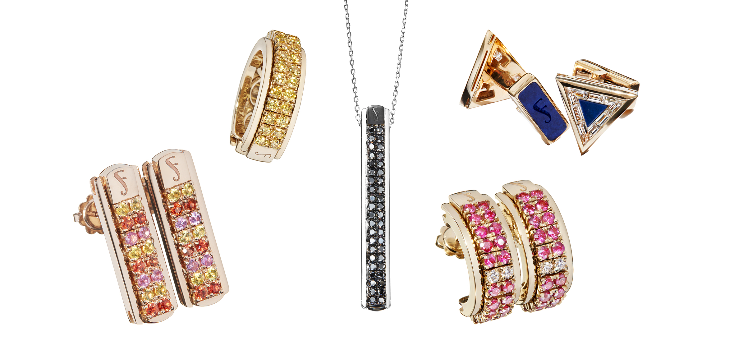 Emporia Orecchini da donna a forma di stella, in argento 925 con veri diamanti gialli naturali (0,03 ct), orecchini placcati in oro, con diamanti gialli, eleganza rarità, placcati in oro per una