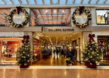 Natale coi fiocchi in Galleria Cavour 1959